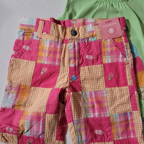 Gymboree Popsicle Party NWT size 5 AW shorts & shirt outfit. Mixed Bin Z24 - Picture 2 of 3